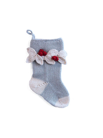MELANGE Mini Holly Leaf Stocking - Grey