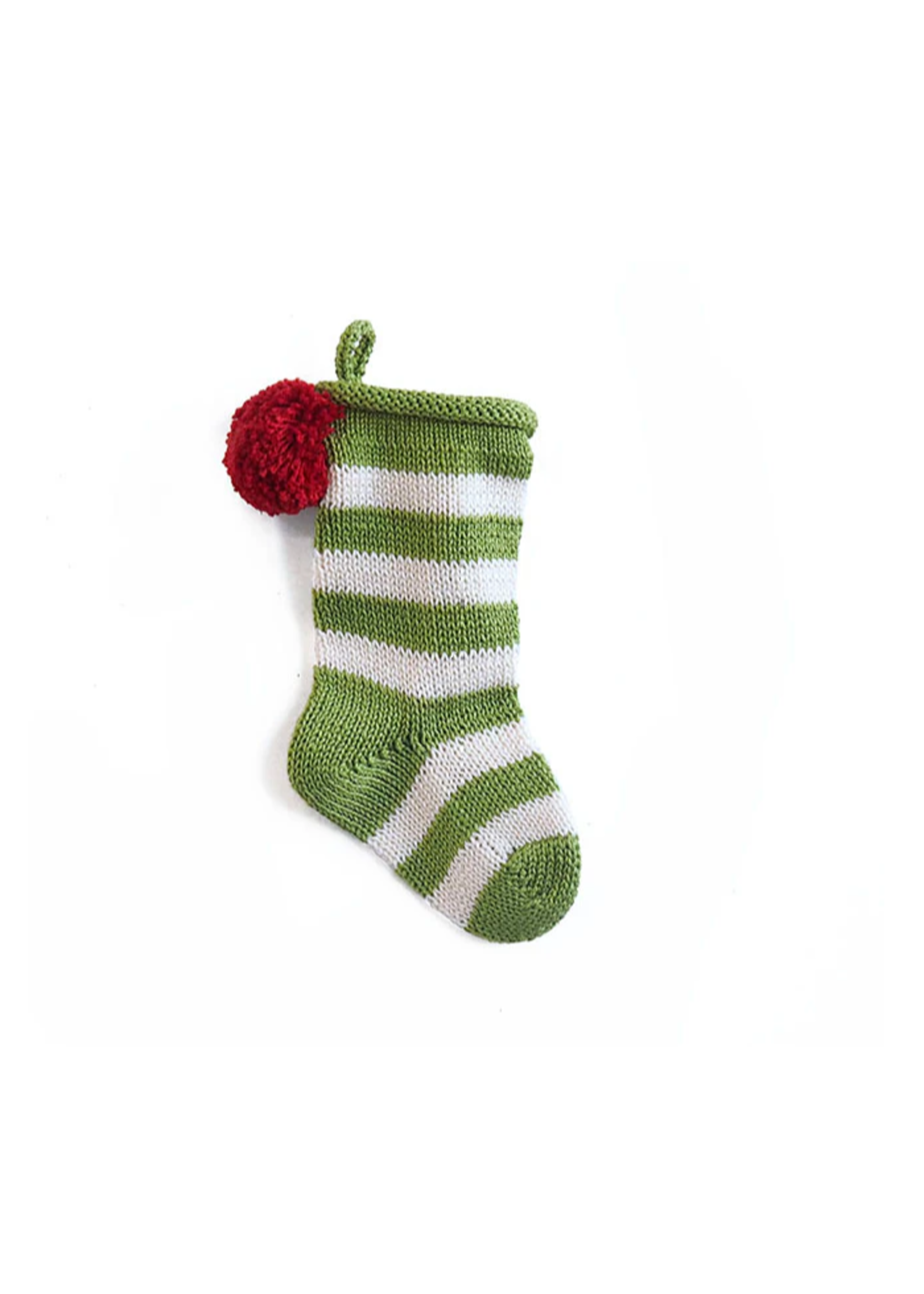 MELANGE Mini Stripe Stocking - Green