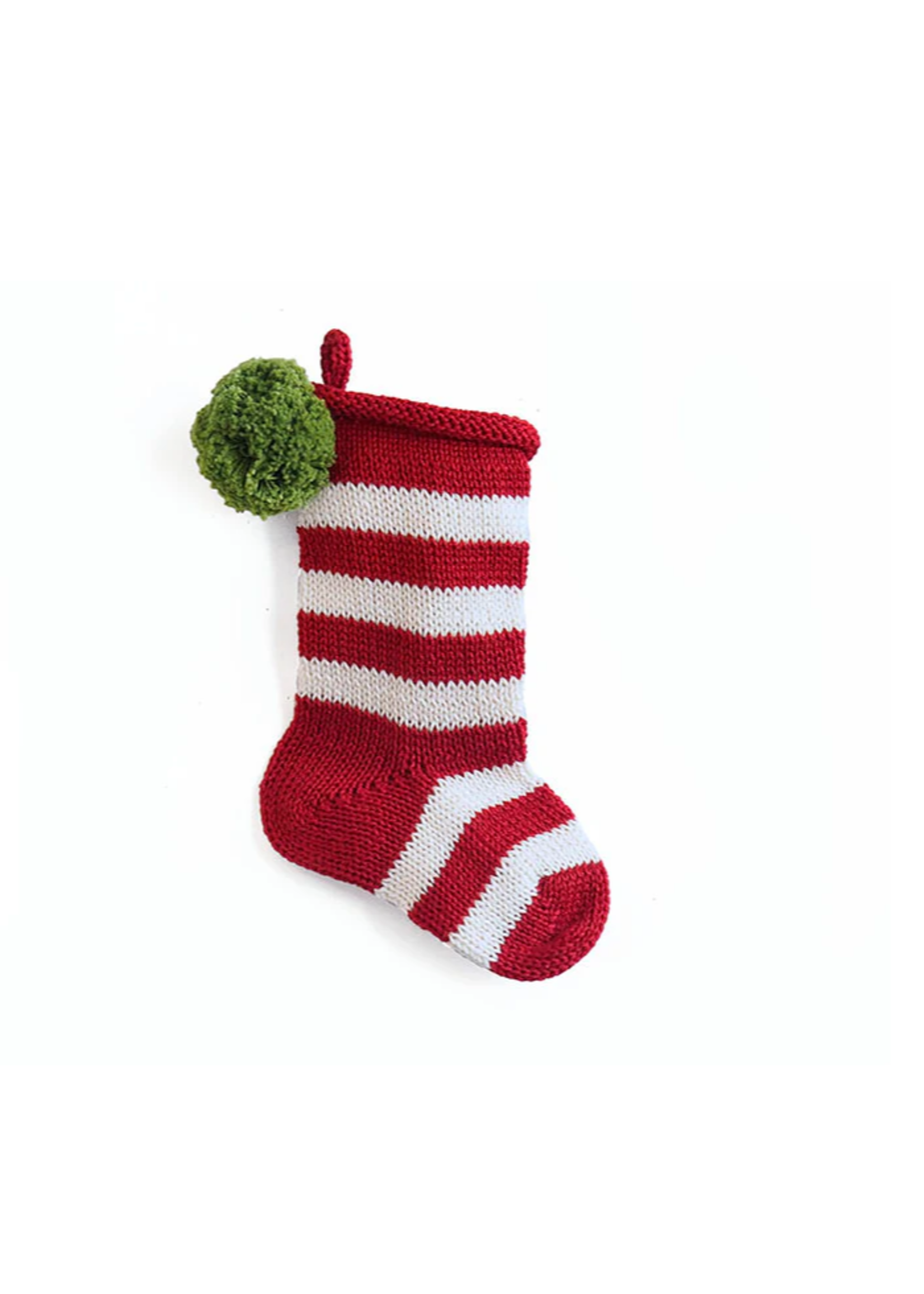 MELANGE Mini Stripe Stocking - Red