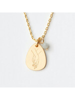 Intention Charm Necklace - Courage Amazonite/Gold