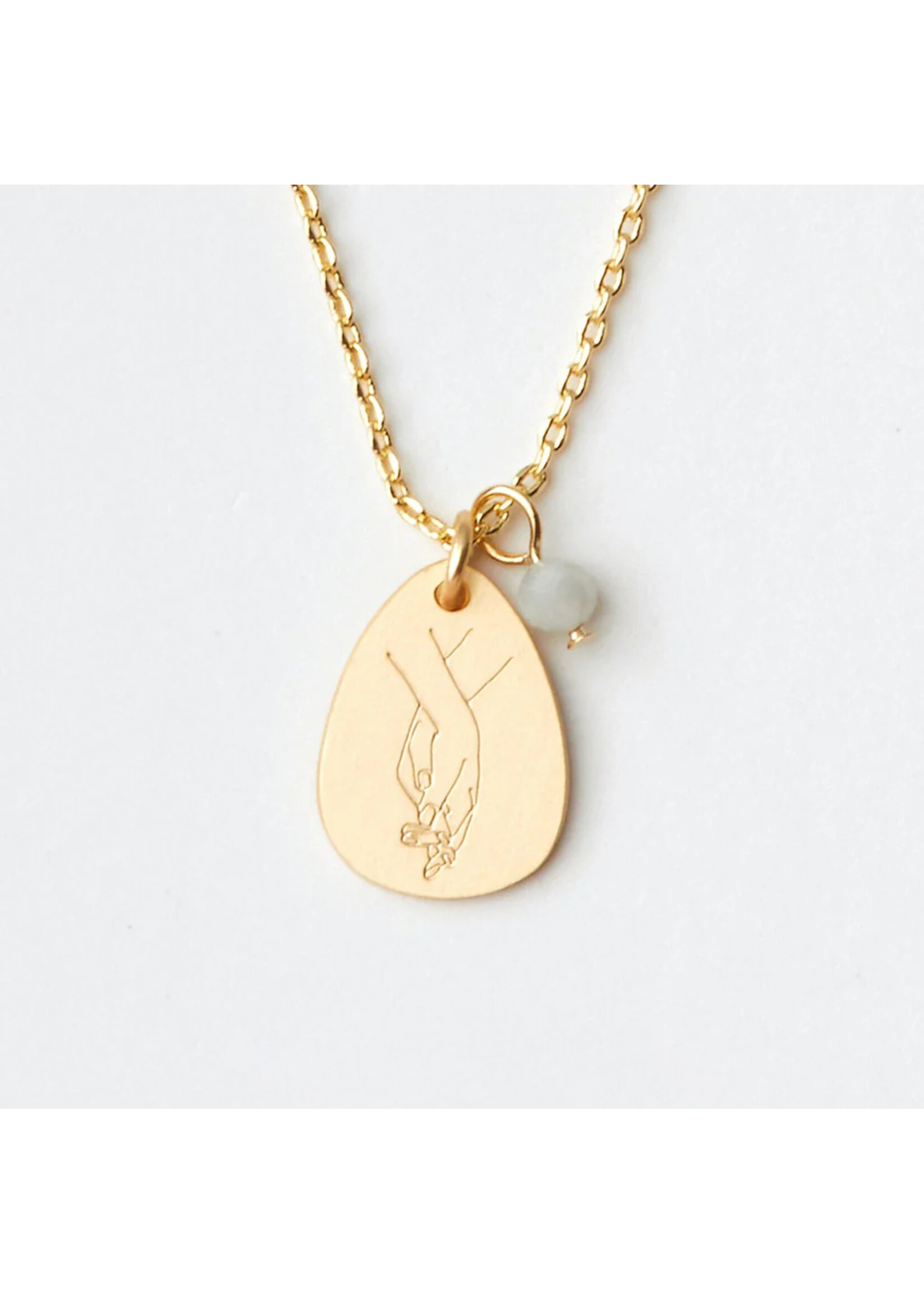 Intention Charm Necklace - Courage Amazonite/Gold