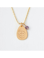 Intention Charm Necklace - Amethyst/Gold