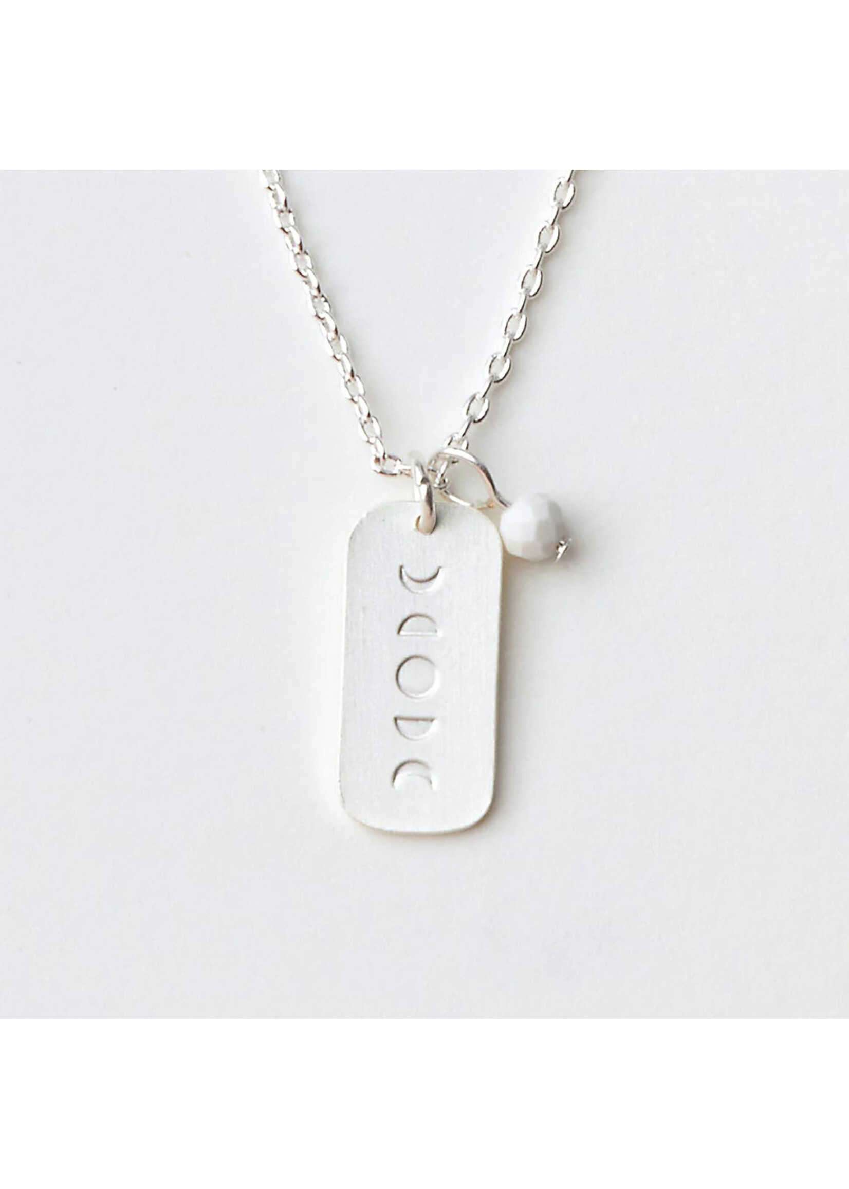 Intention Charm Necklace - Harmony Howlite/Silver