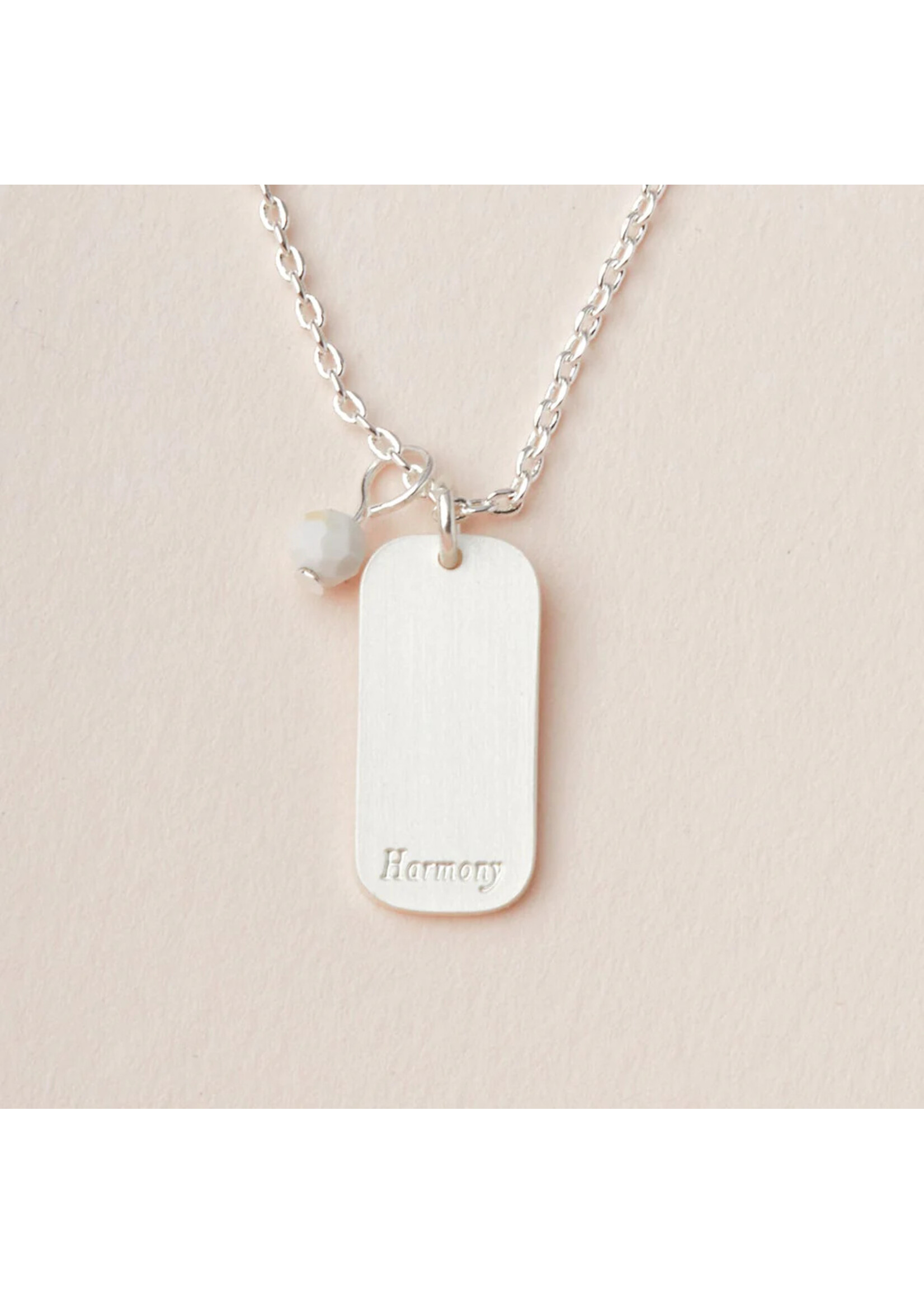 Intention Charm Necklace - Harmony Howlite/Silver