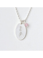 Intention Charm Necklace - Love Rose Quartz/Silver