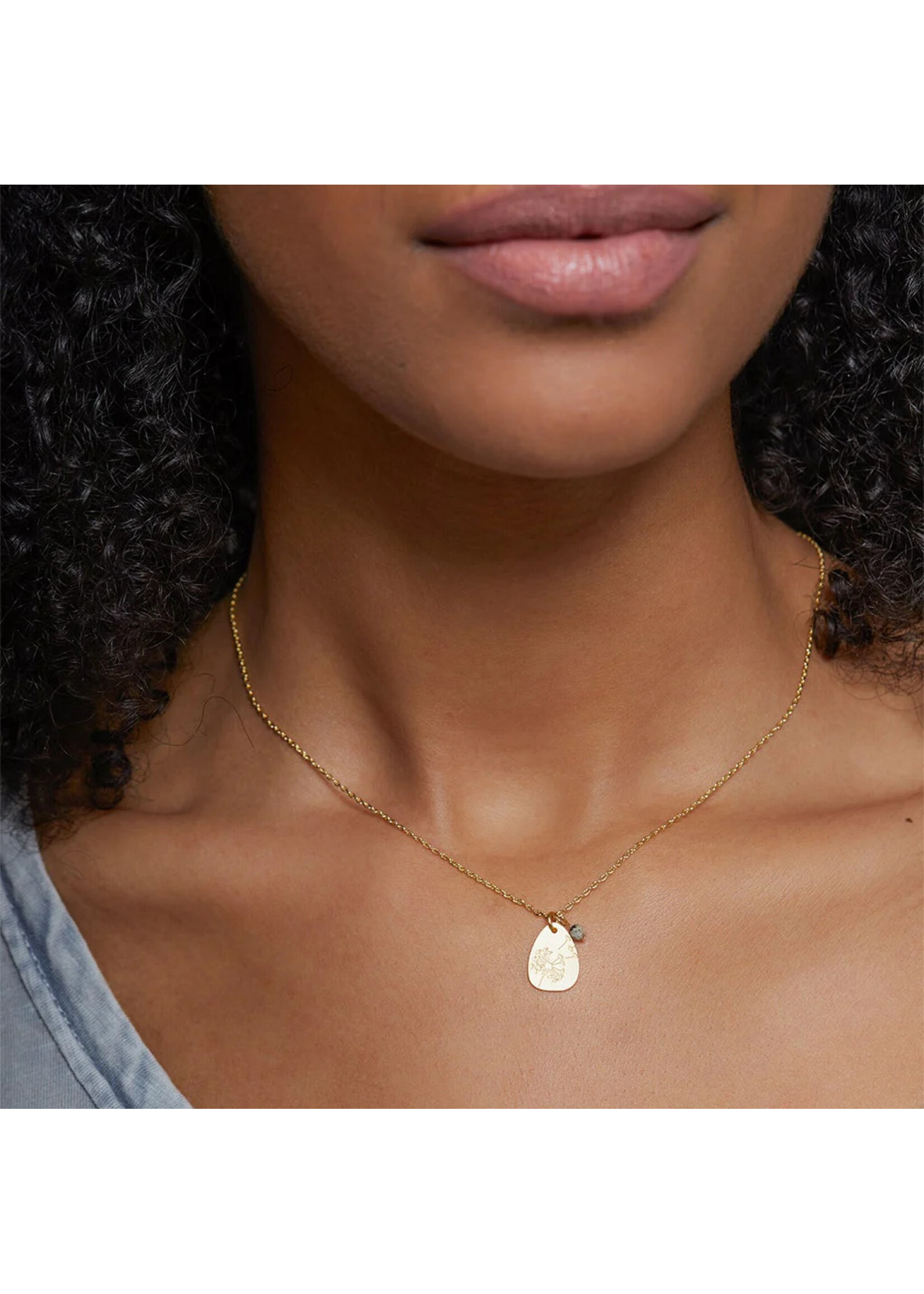 Intention Charm Necklace - Joy Dalmatian/Gold