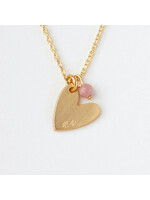 Intention Charm Necklace - Healing Rhodonite/Gold