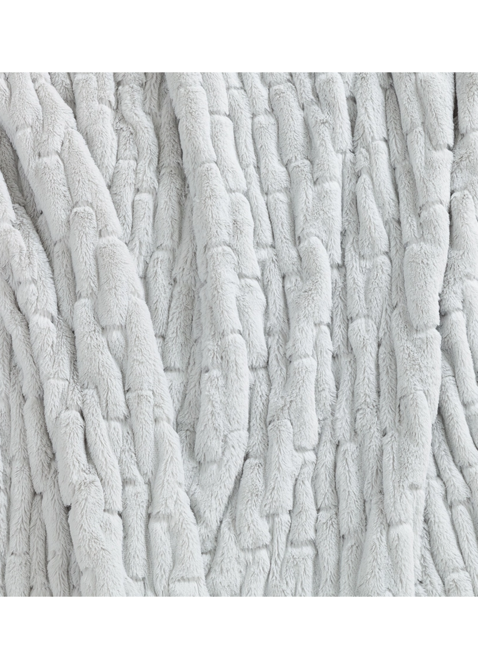 Ice Silver Faux Fur Throw