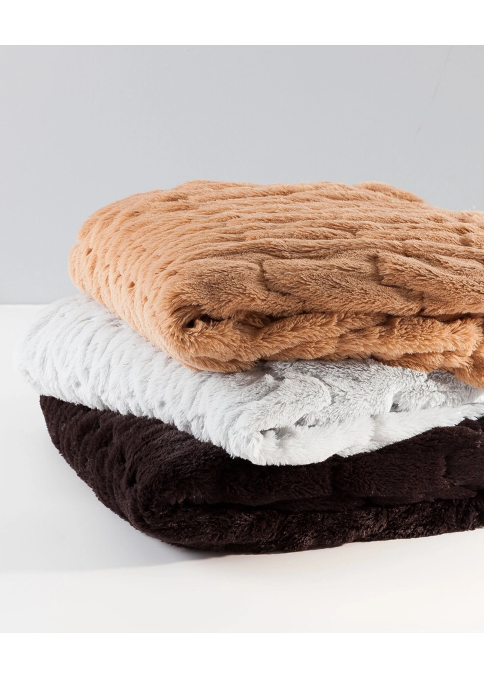 Ice Silver Faux Fur Throw