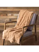 Camel Faux Fur Throw
