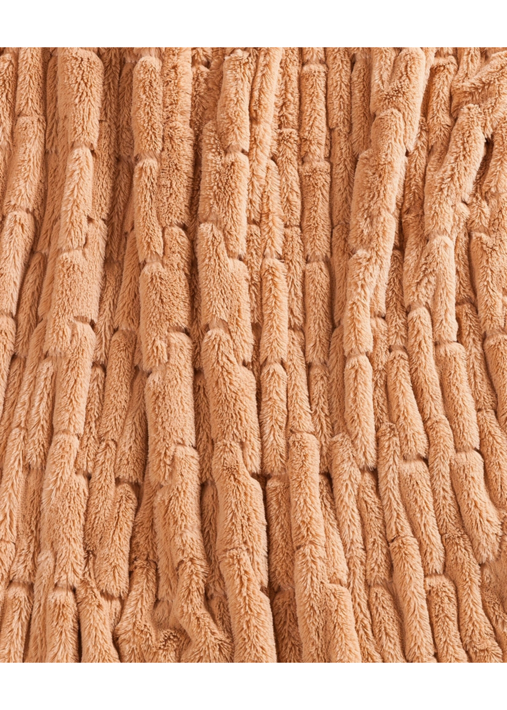 Camel Faux Fur Throw