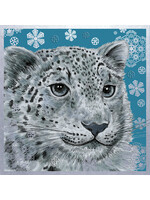 N&Q Christmas Cards Snow Leopard 5ct