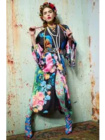 Aratta Fantasy Kimono | Black Peacock Print