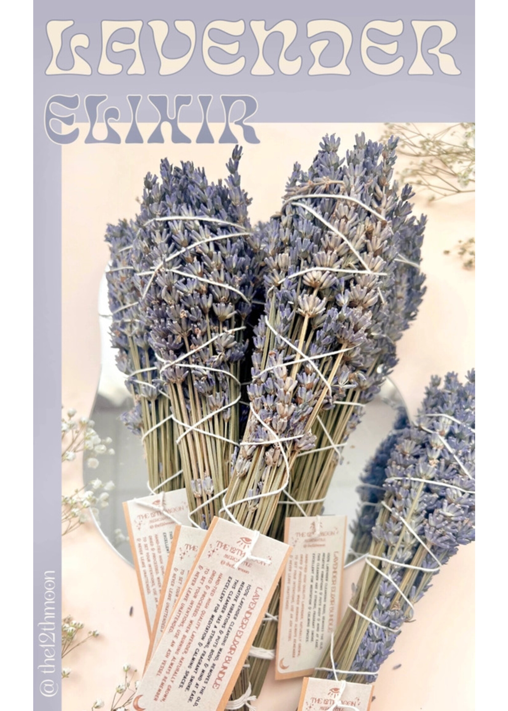 12th Moon LAVENDER ELIXIR Bundle - Botanical Smoke Cleanser - Smudge