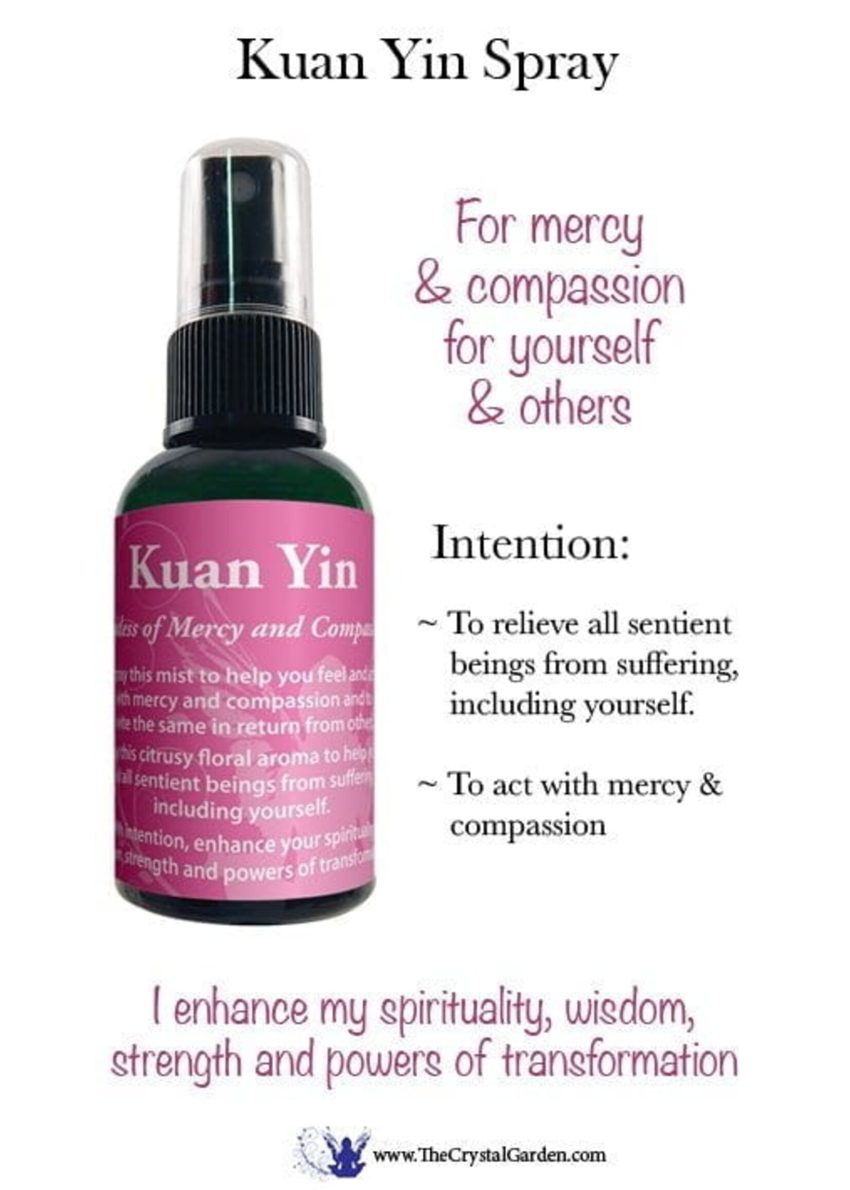 Crystal Garden Kuan Yin Goddess Of Mercy & Compassion Spray