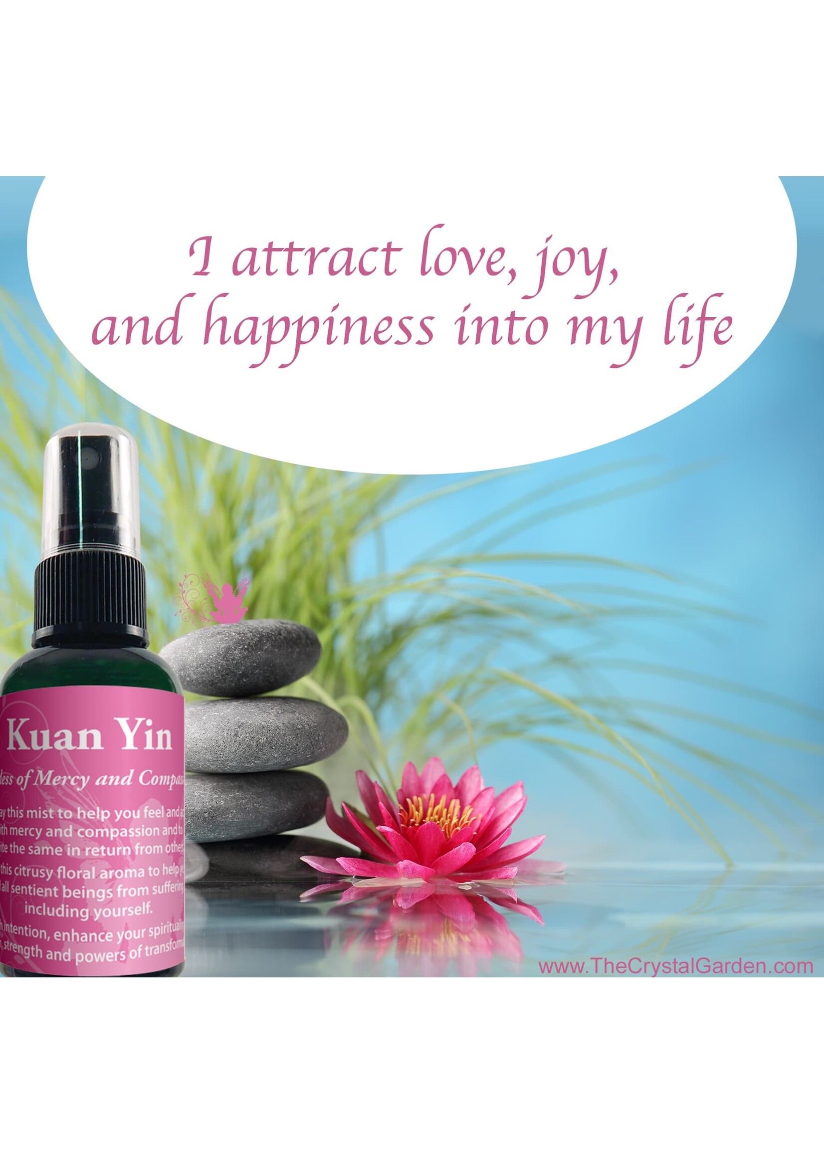 Crystal Garden Kuan Yin Goddess Of Mercy & Compassion Spray