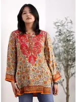 Dolma Embroidered Tunic Red & Orange