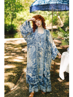 Market of Stars Let The Light In Opera Duster Bamboo Kimono Robe w/ Delft