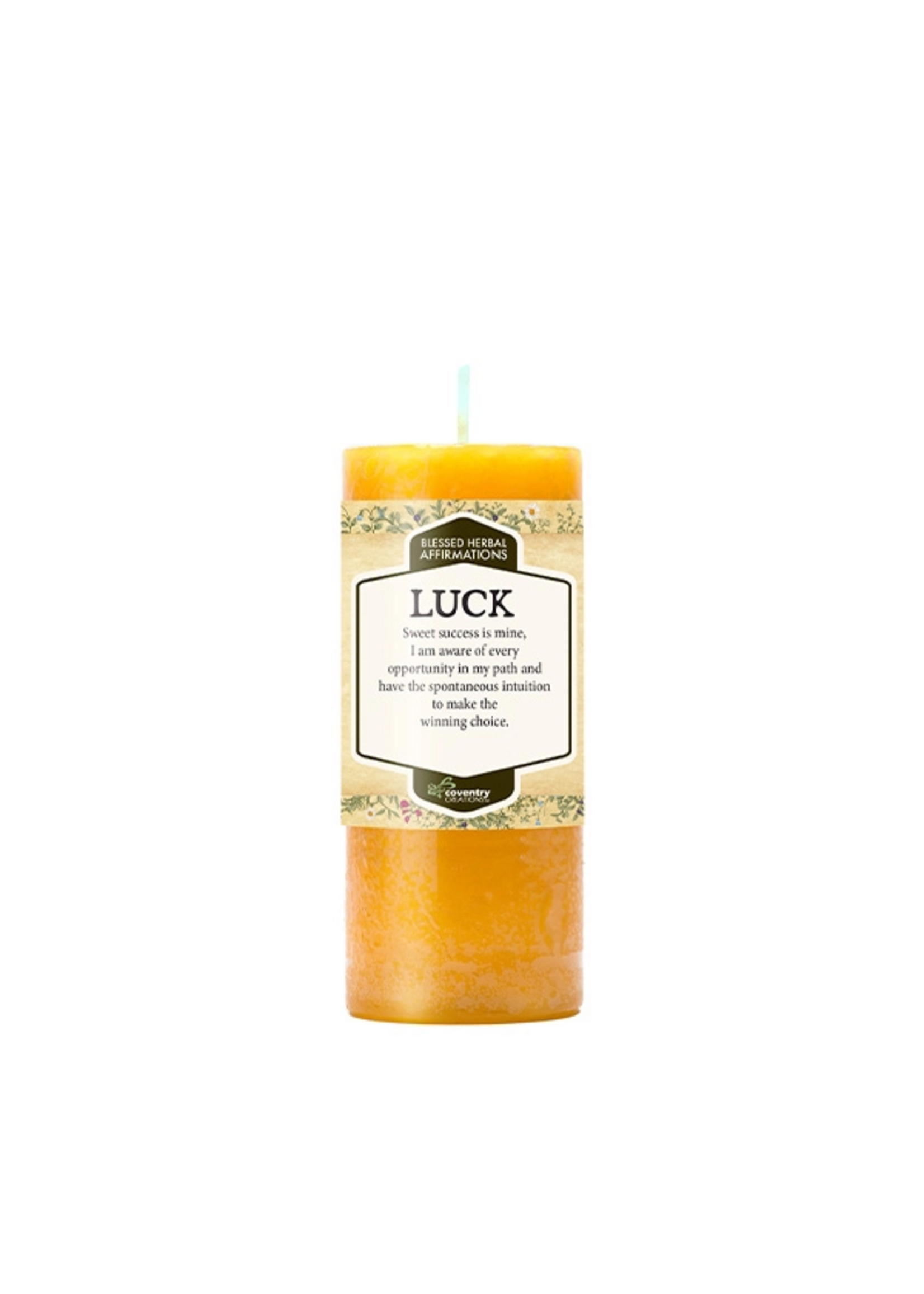 Candle Blessed Herbal AFFIRMATIONS Luck