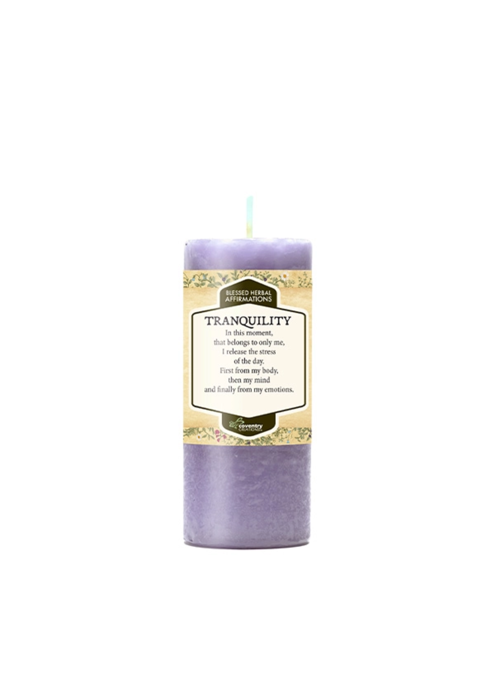 Candle Blessed Herbal Affirmations Tranquility