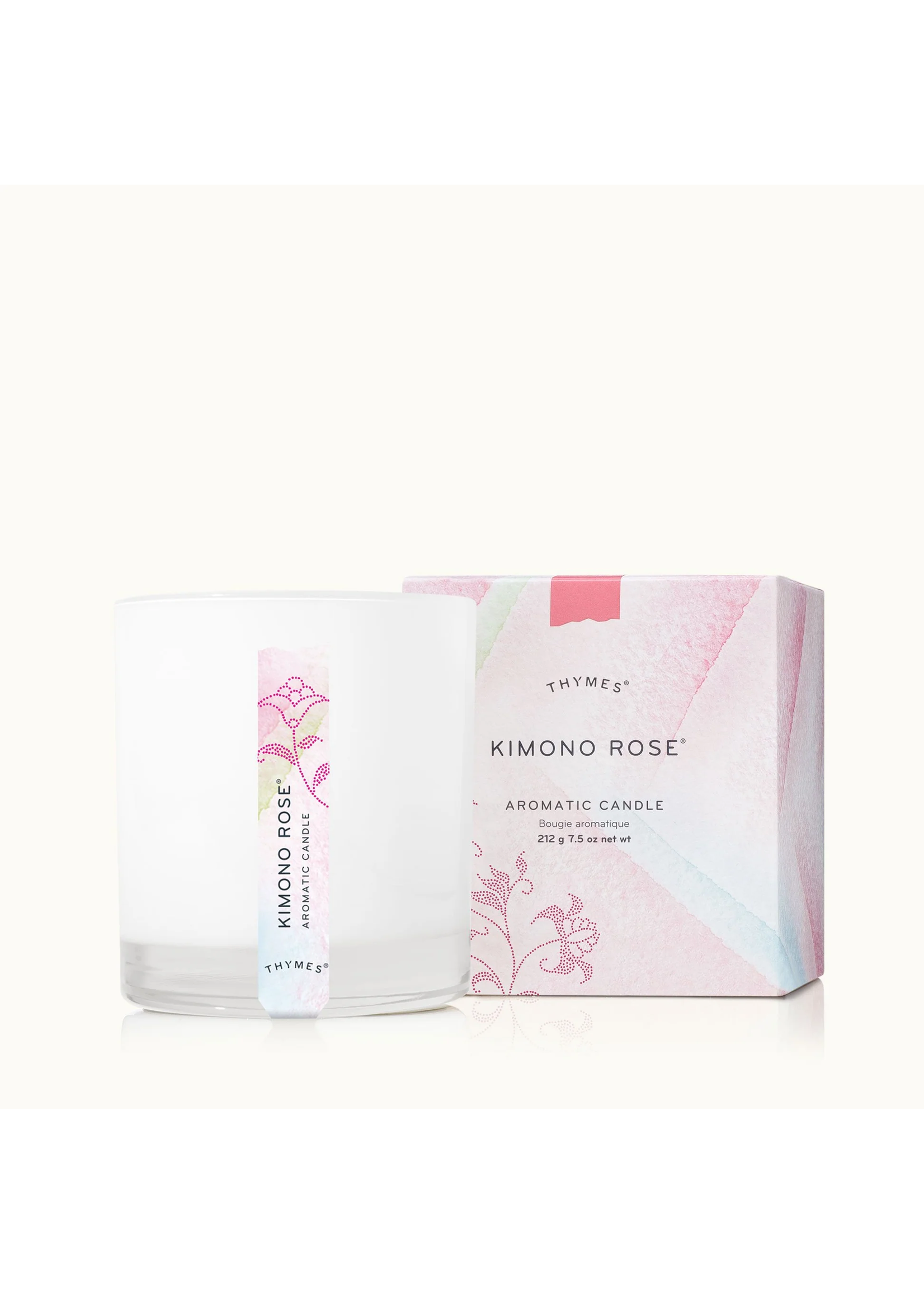 Thymes Kimono Rose Poured Candle 7.5oz