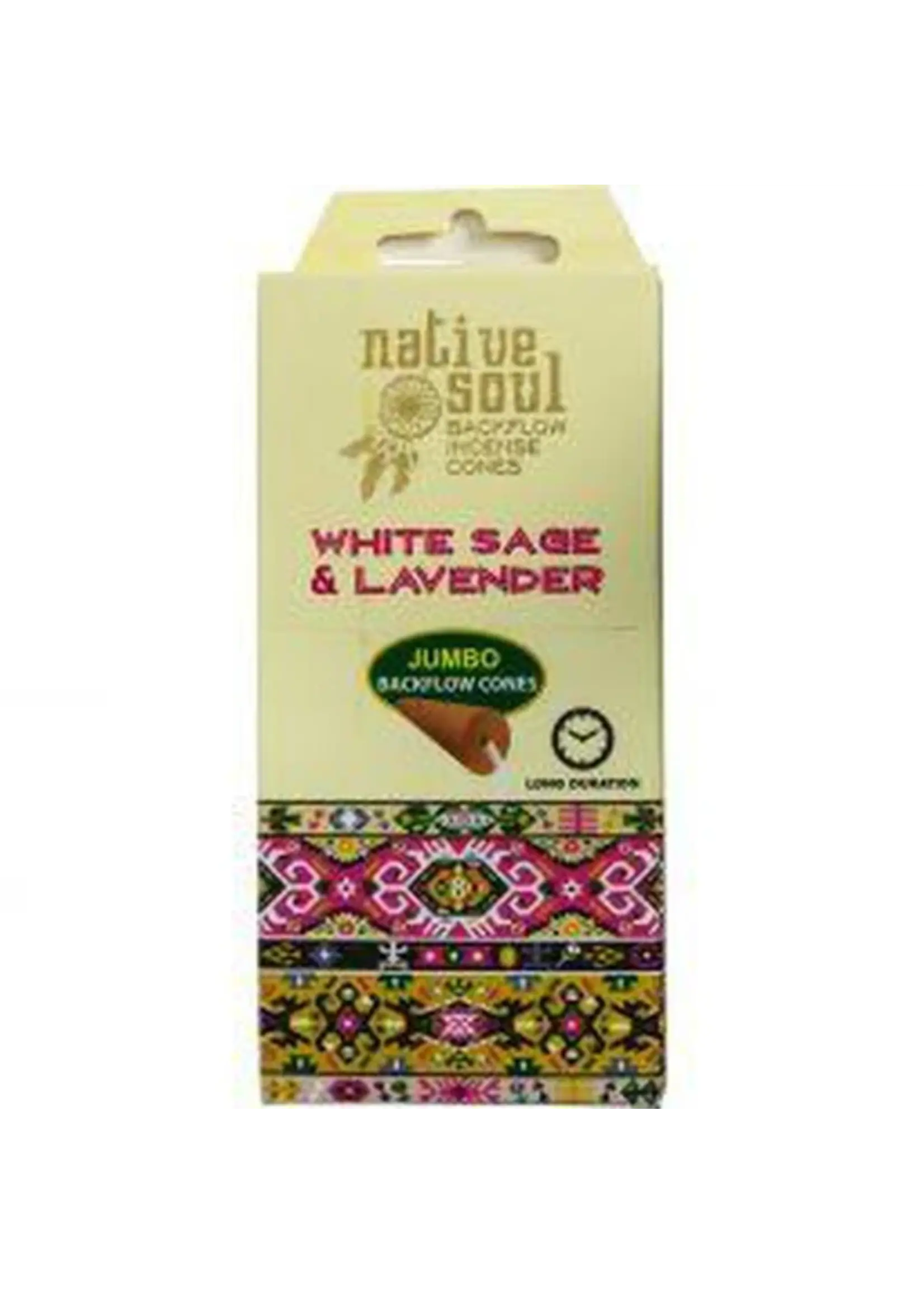 Native Soul Incense White Sage & Lavender Backflow Cone