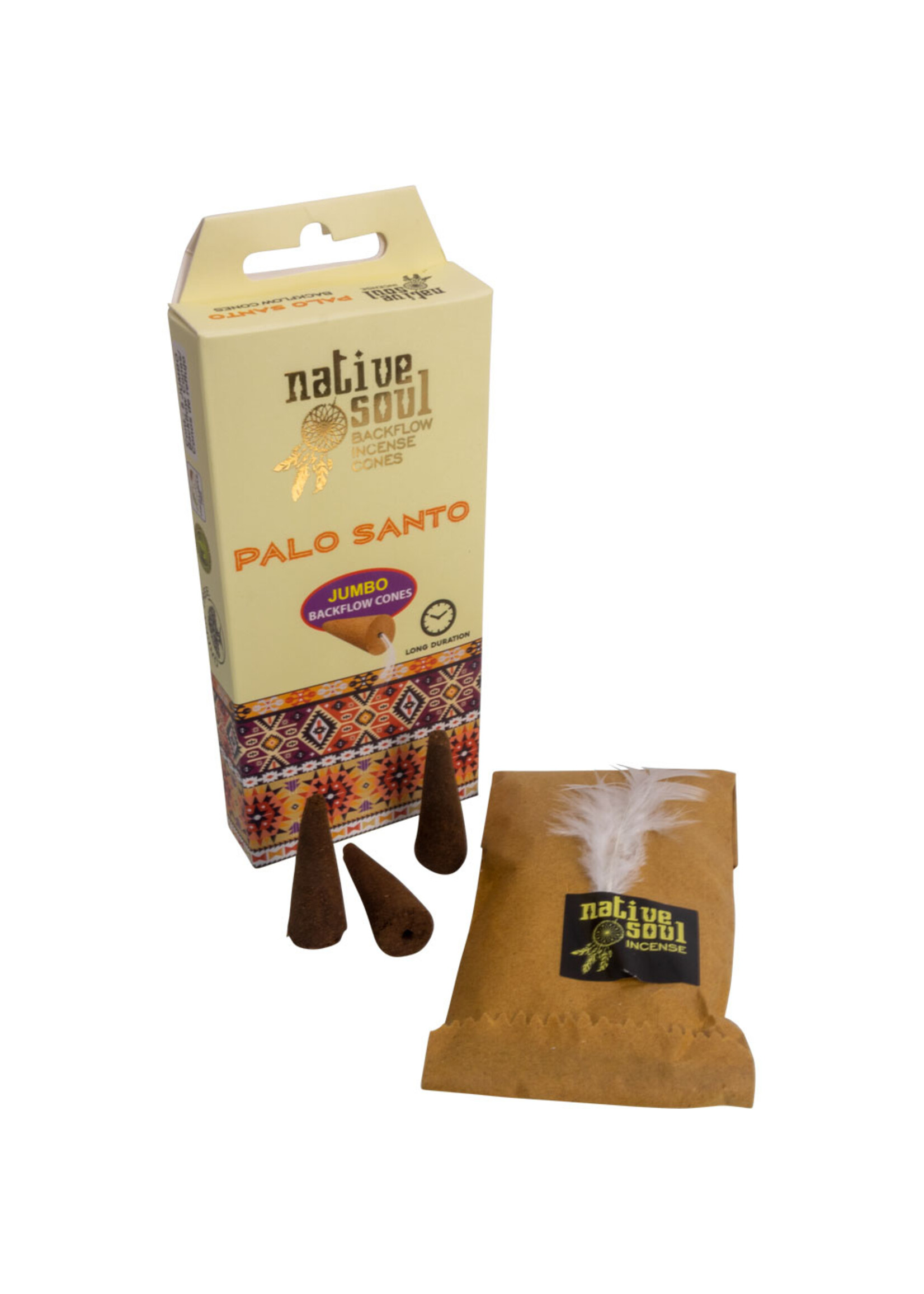 Native Soul Incense Palo Santo Backflow 8 Jumbo Cones