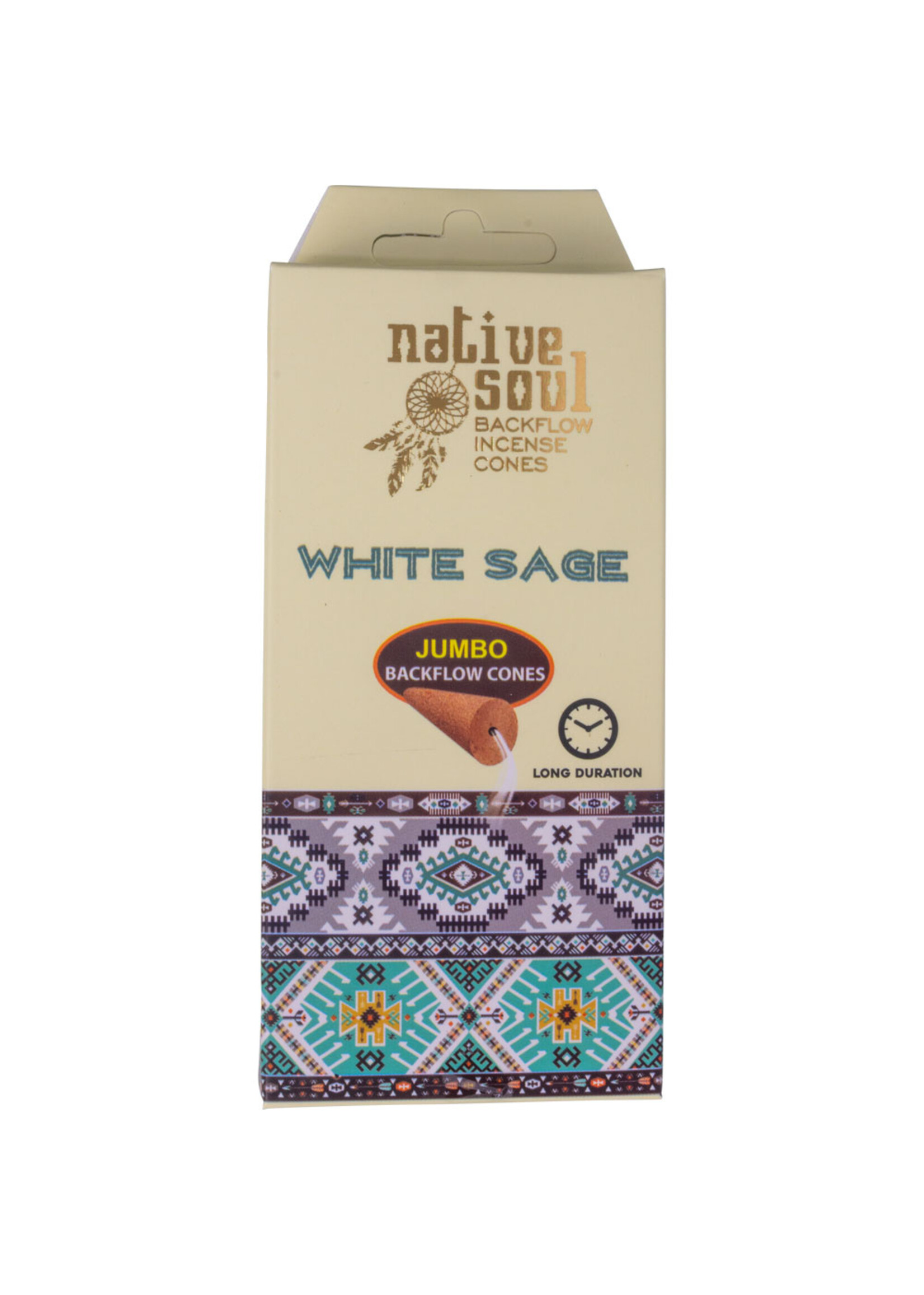 Native Soul Incense White Sage Backflow 8 Jumbo Cones