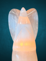 Selenite Angel Lamp – A Divine Beacon of Light