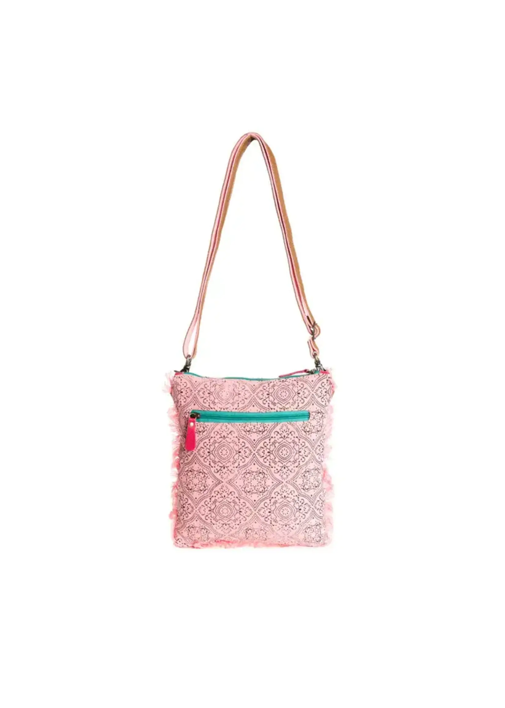 Myra Bag Triple Fork Ranch Cross Body Bag in Rose