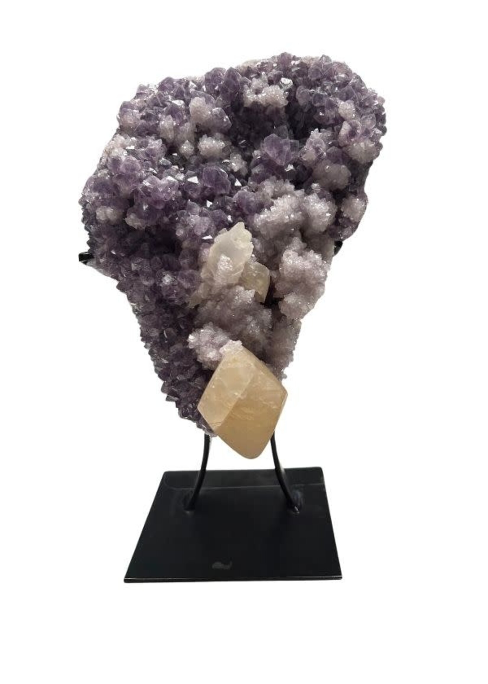 Amethyst with Calcite