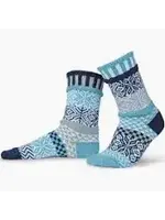 Solmate Socks Snowfall Adult Crew Large