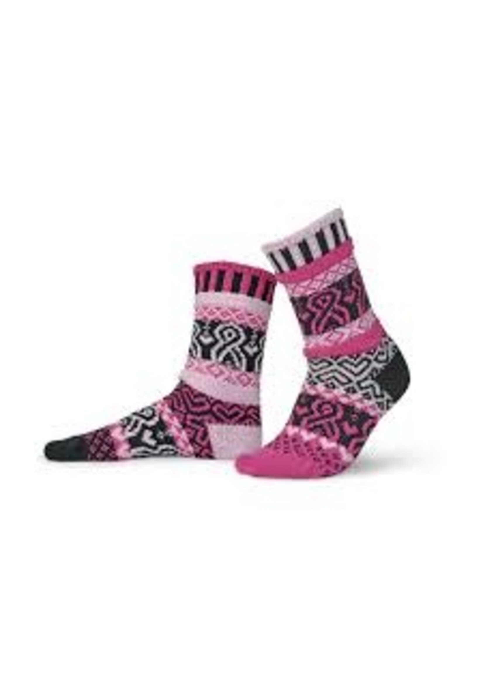 Solmate Socks Pinktober Adult Crew LG
