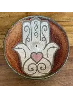 Raku Incense Burners Hamsa