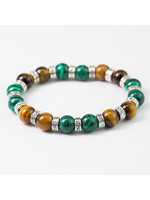 Bracelet Tiger Eye Malachite 10mm