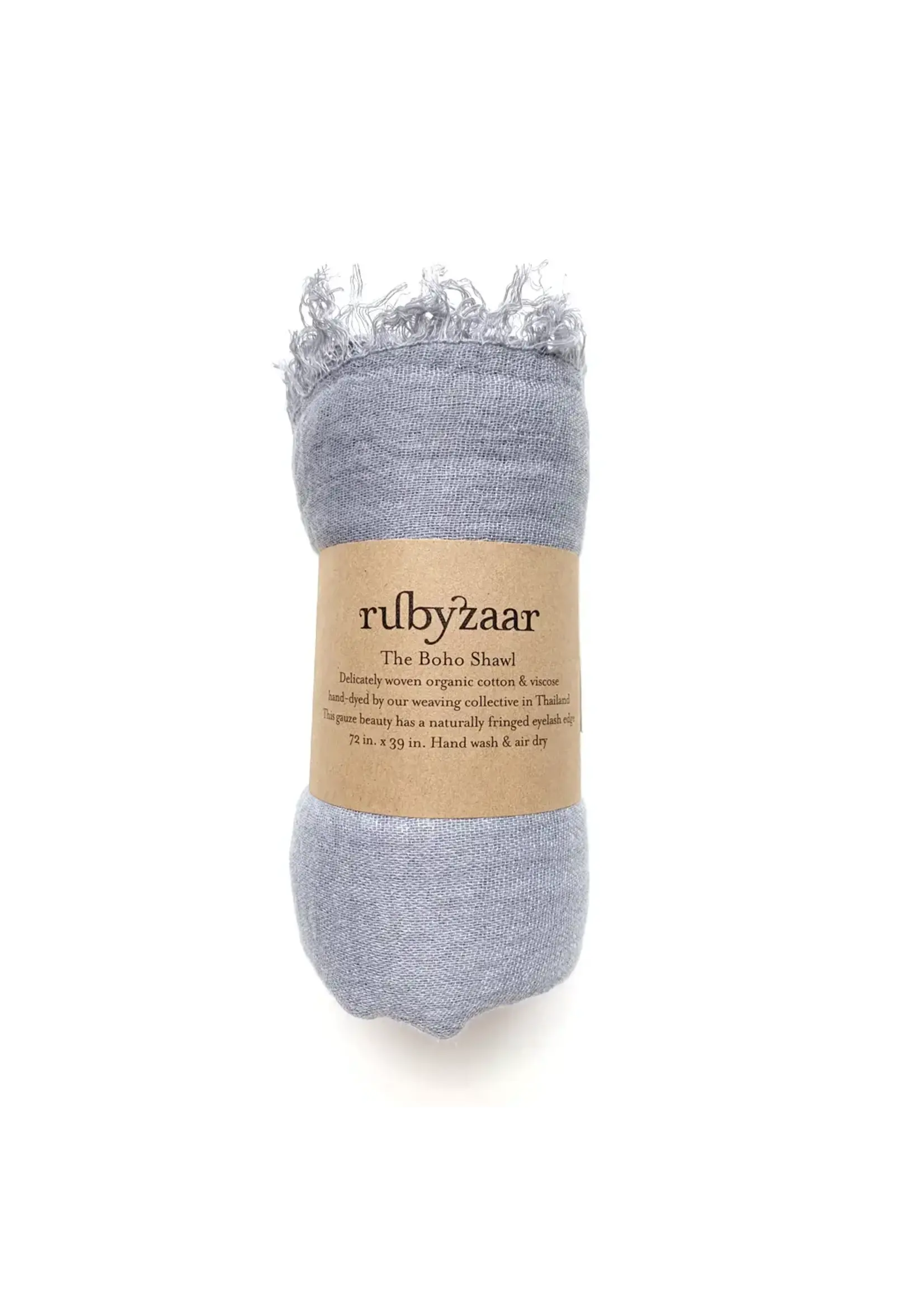 Rubyzaar Boho Scarf Light Grey