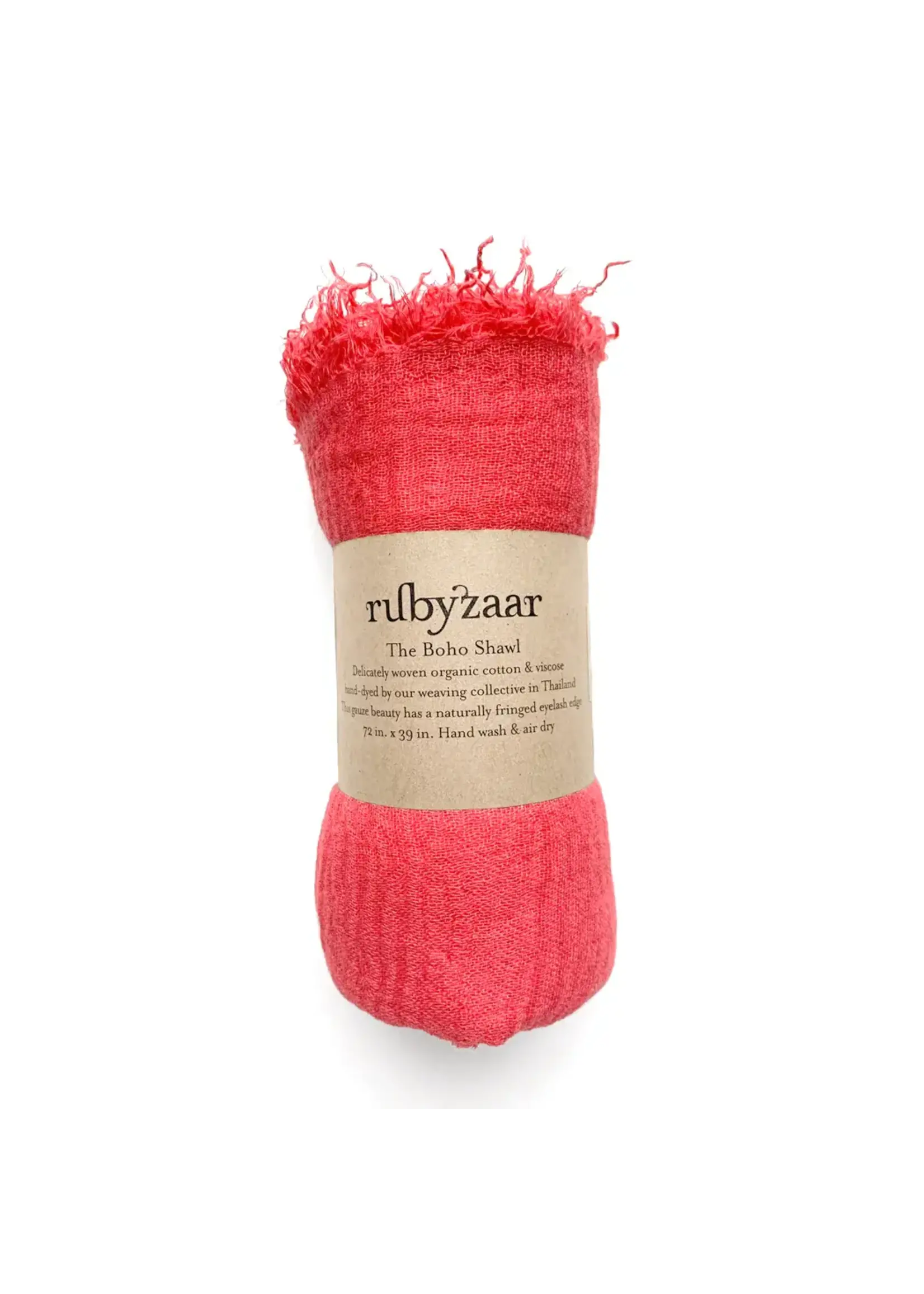 Rubyzaar Boho Scarf Coral