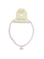 Scout Mini Faceted Rose Quartz/Silver Stacking Bracelet