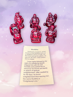Statue Mini Buddha Red Polyresin - Assorted