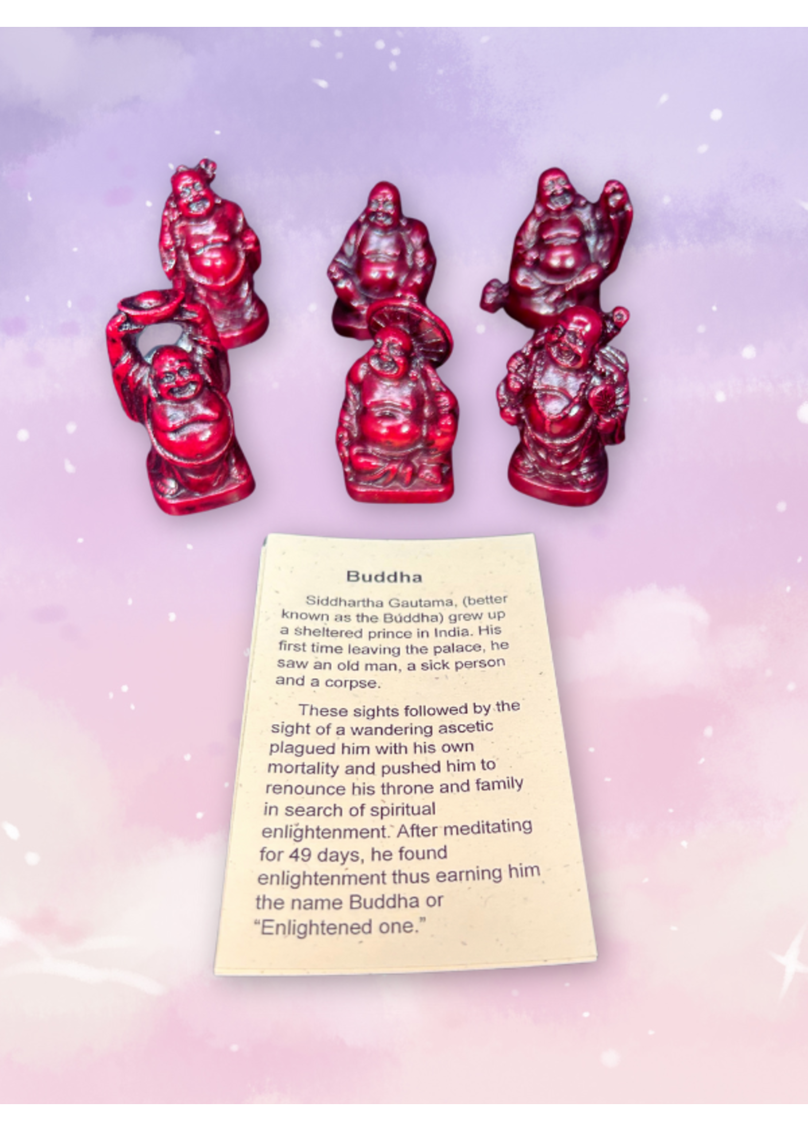 Small Buddha Mahogany Statues