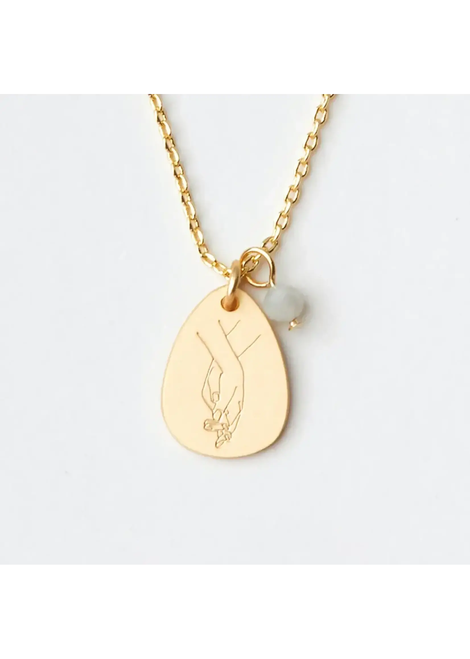 Intention Charm Necklace - Courage Amazonite/Gold