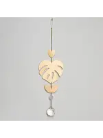 Suncatcher Monstera Leaf/Rose Quartz