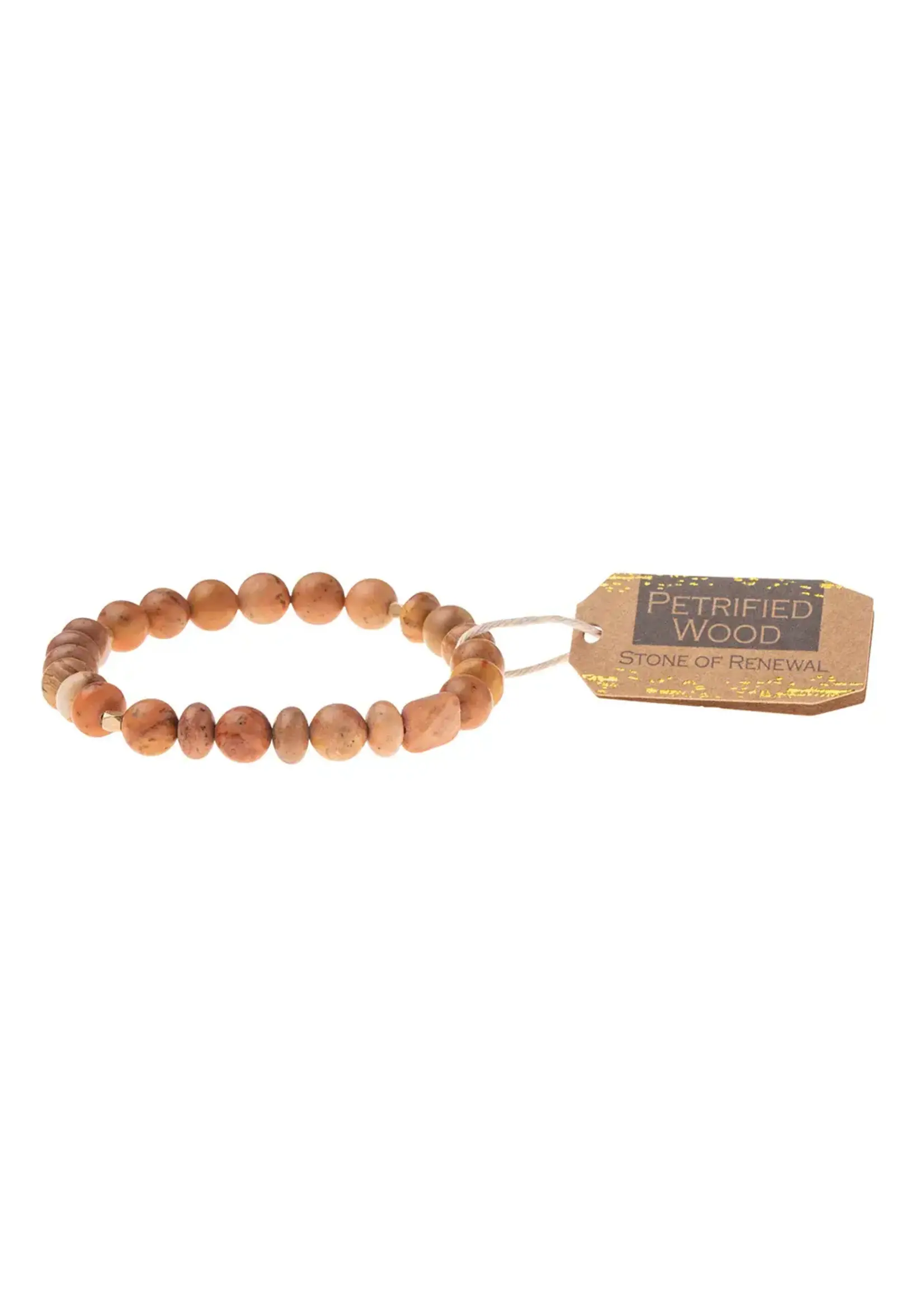 Stone Stacking Bracelet Petrified Wood