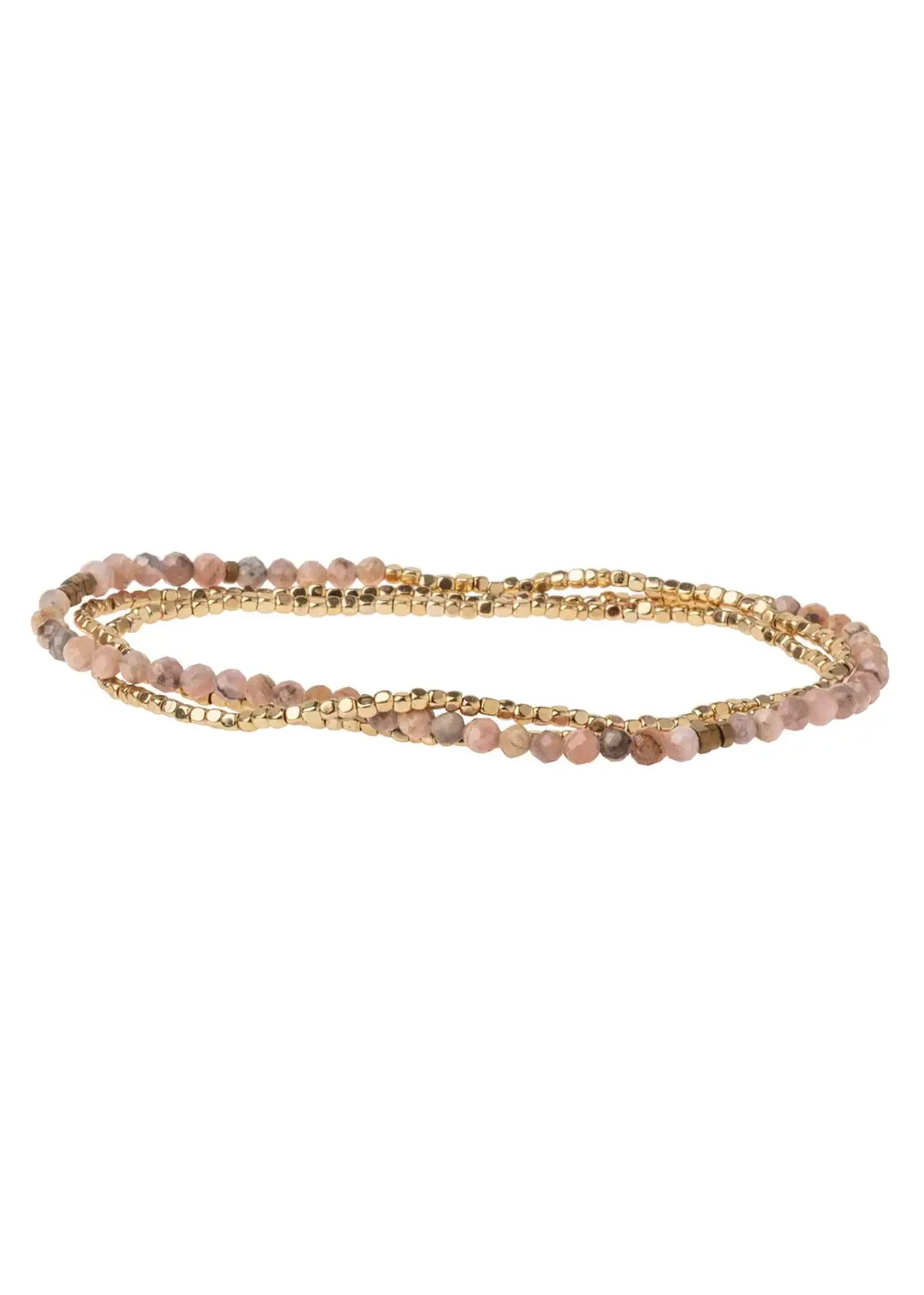 Scout Bracelet/Necklace Rhodochrosite Gold Stone of Love