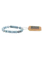Stone Stacking Bracelet Blue Howlite