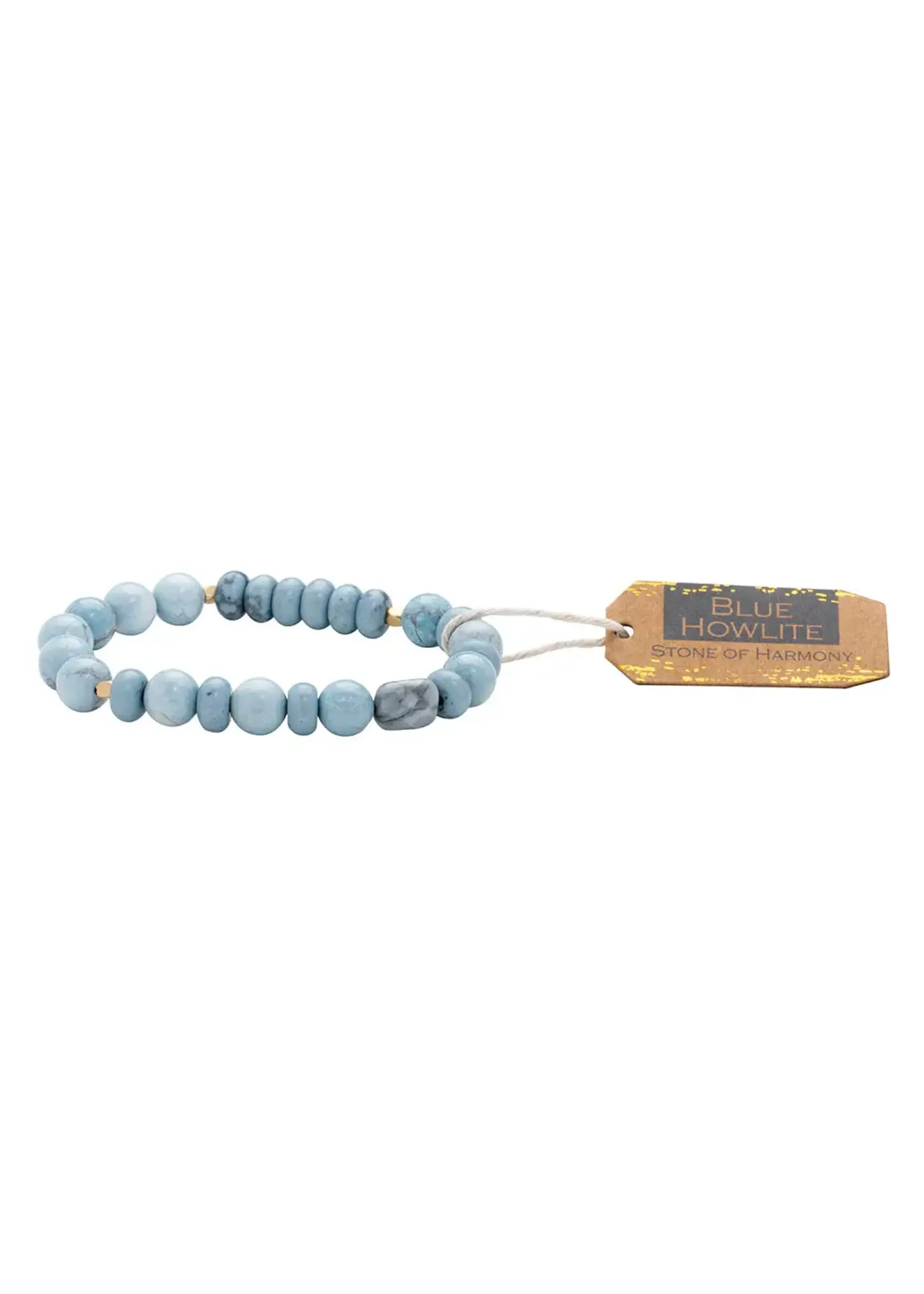 Stone Stacking Bracelet Blue Howlite