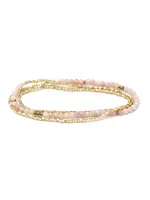 Scout Bracelet/Necklace Pink Opal Gold
