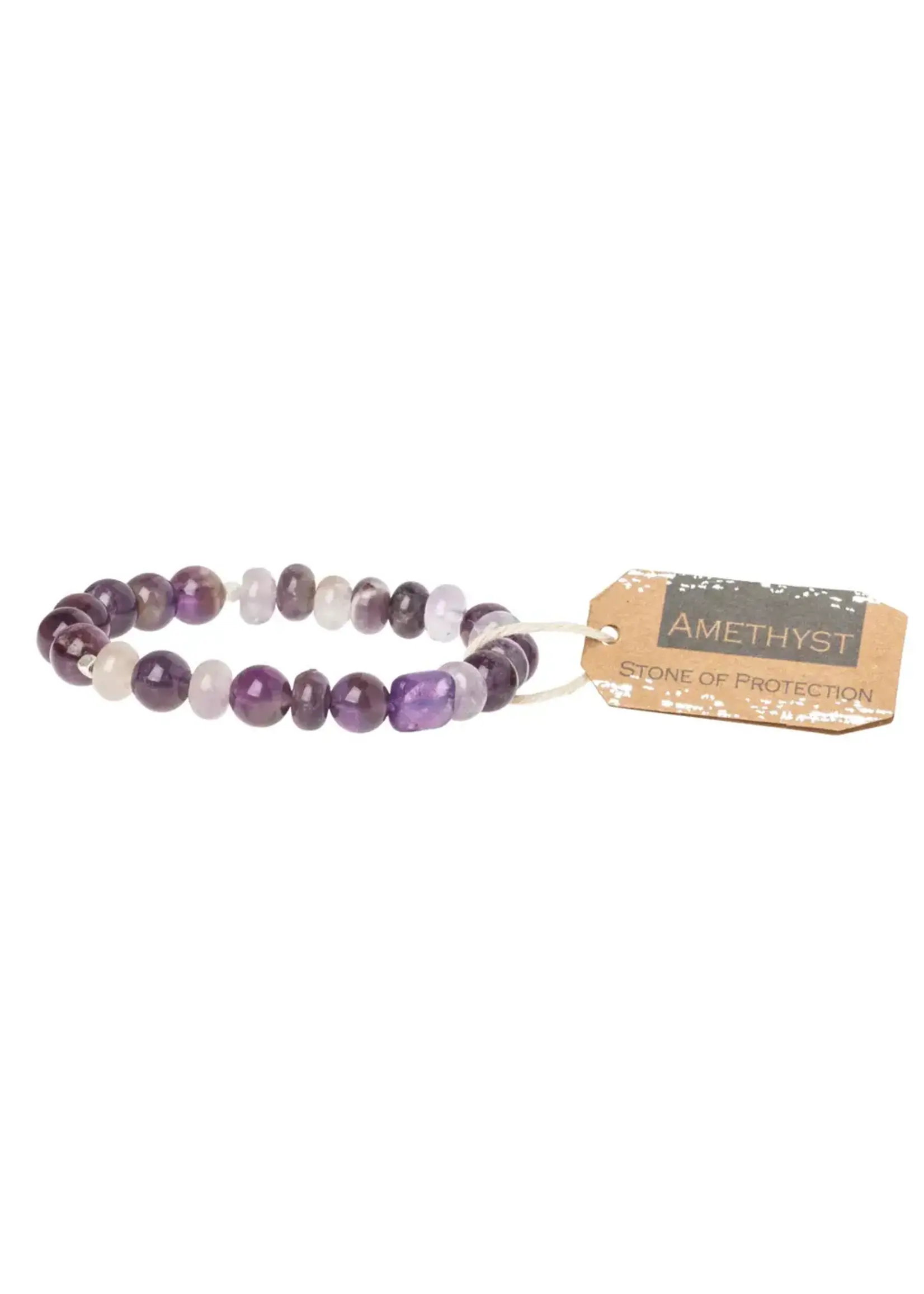 Scout Bracelet Stone Stacking Amethyst Stone of Protection