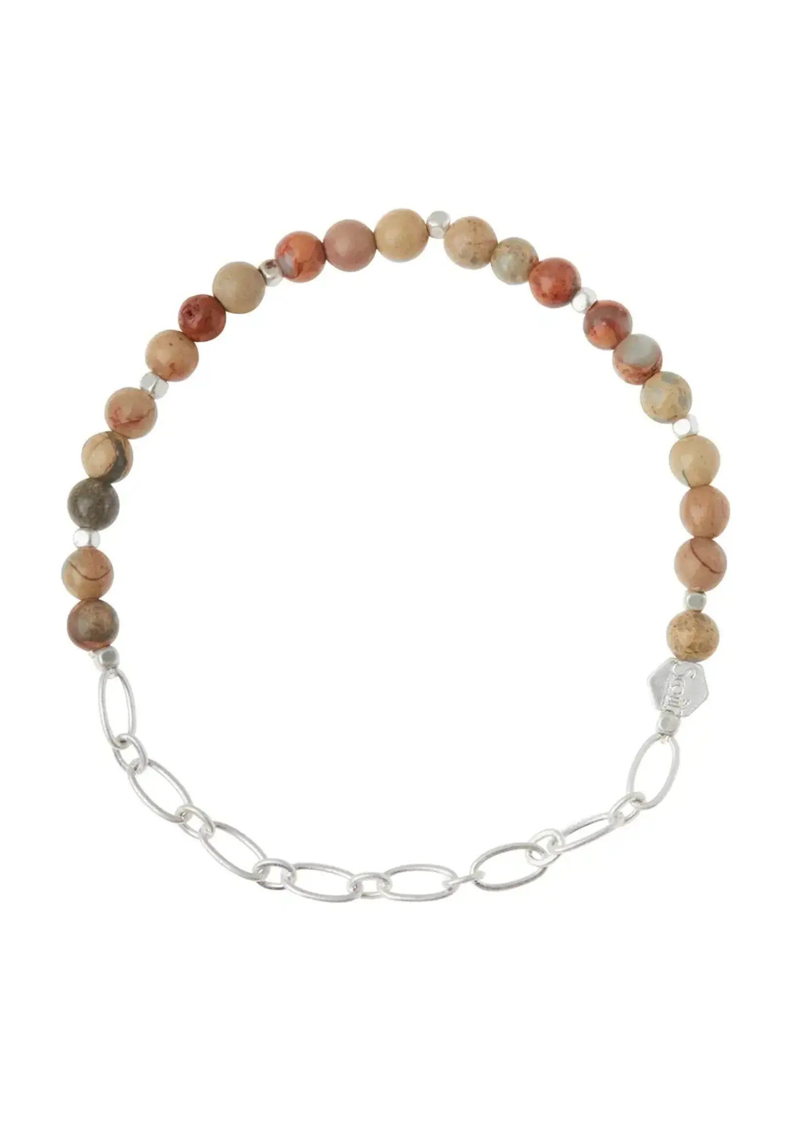 Mini Stone Aqua Terra/Silver With Chain