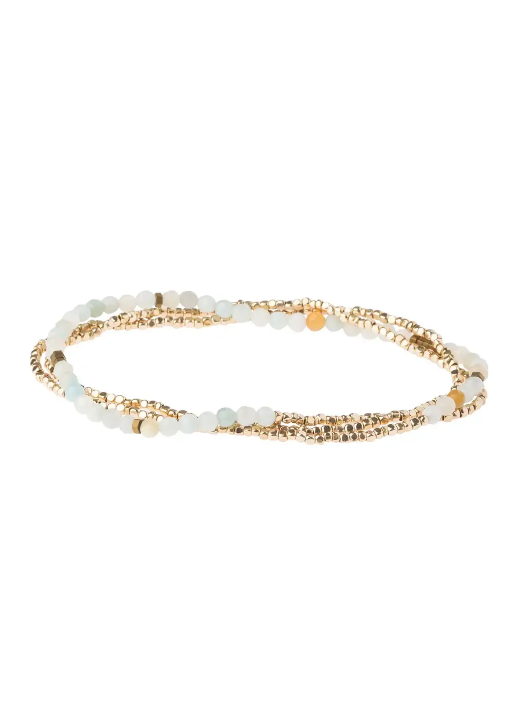 Scout Bracelet/Necklace Amazonite Gold Stone of Courage